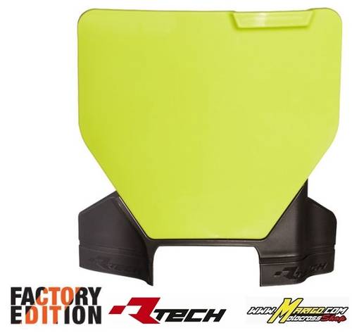 111 -  TABELLA PORTANUMERO ANTERIORE FACTORY   TC / FC 125-250-300-350-450 2023>2024  cod. R-TBHSQGQNR93   GIALLO HSQ-NERO