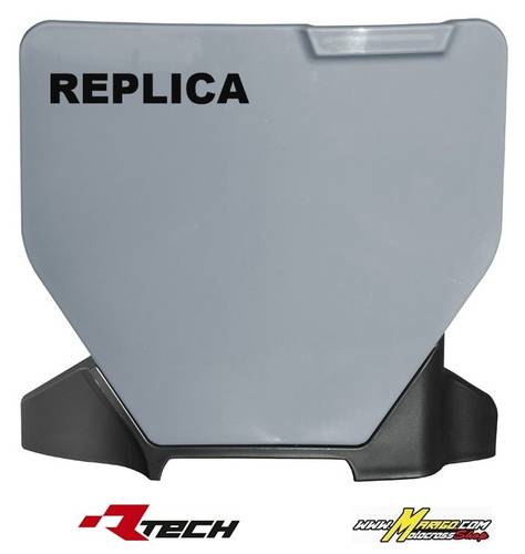 110 -  TABELLA PORTANUMERO ANTERIORE   TC / FC 125-250-300-350-450 2023>2024  cod. R-TBHSQGRNR23  GRIGIO QUANTUM-NERO