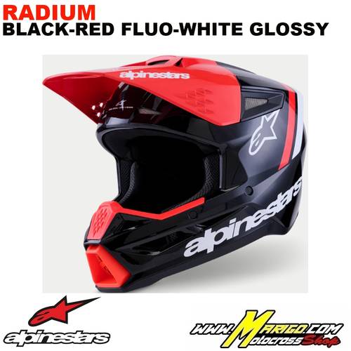 S-M3  -  RADIUM - Black-Red Fluo-White Glossy    -    8300726-1553