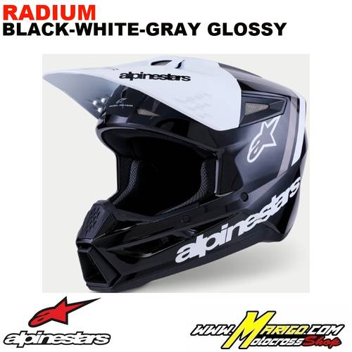 S-M3  -  RADIUM - Black-White-Gray Glossy    -    8300726-1546