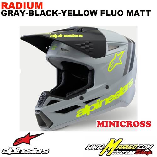 S-M3  -  RADIUM  -  Gray-Black-Yellow Fluo Matt    -    8301925-9510