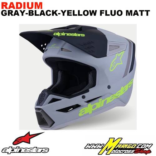 S-M3  -  RADIUM - Gray-Black-Yellow Fluo Matt    -    8300726-9510