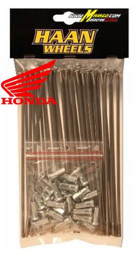 1 - Raggi + Nipples - HONDA   POSTERIORE HAAN WHEELS  COMPLETO DI NIPPLES 19" - HONDA  cod. RH251401