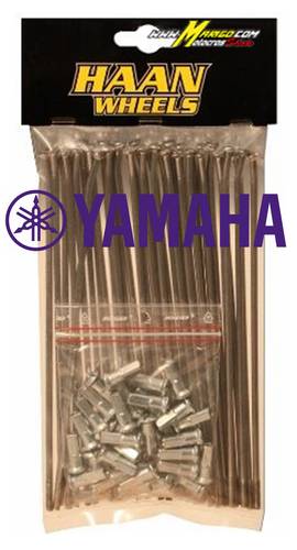 2 - Raggi + Nipples - YAMAHA YZ 125  1993 - 2026  POSTERIORE HAAN WHEELS COMPLETO DI NIPPLES 19" -  cod. RH255401