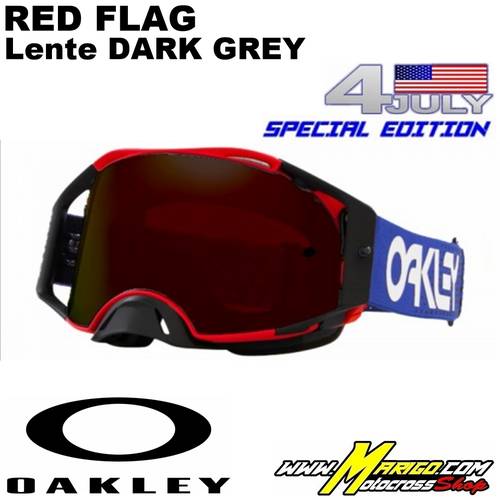 Oakley Airbrake MX RED FLAG - Lens Dark Grey  cod.  OO7046-CR