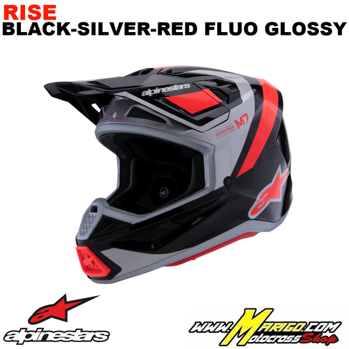 2 - S-M7  -  RISE Black-Silver-Red Fluo Glossy    -    8301526-1565