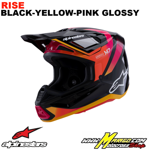2 - S-M7  -  RISE Black-Yellow-Pink Glossy    -    8301526-1564