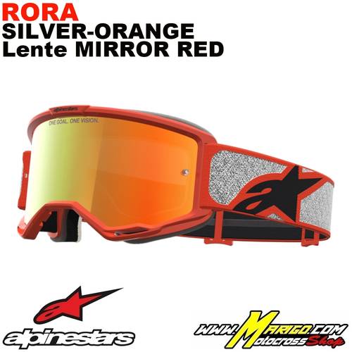 Vision 5  -  Rora Silver-Orange - Lente Mirror Red    -    5101927-1741