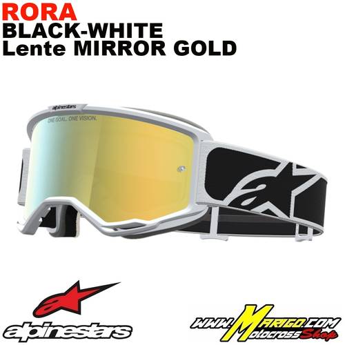 Vision 5  -  Rora Black-White - Lente Mirror Gold    -    5101927-1762