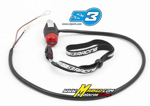 stacca massa moto PULSANTE DI EMERGENZA MAGNETICO / INT. CAIDA PILOT  Colore: Nero  cod. KB-306-B