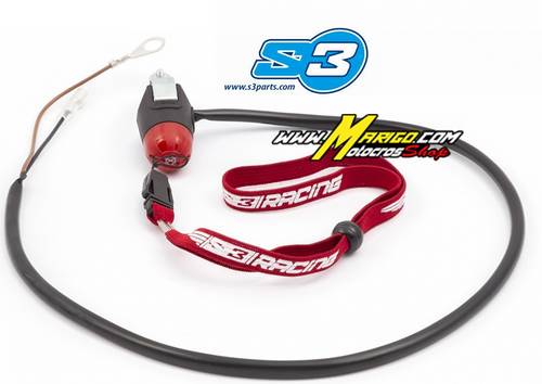 stacca massa moto PULSANTE DI EMERGENZA MAGNETICO / INT. CAIDA PILOT  Colore: Rosso  cod. KB-306-R
