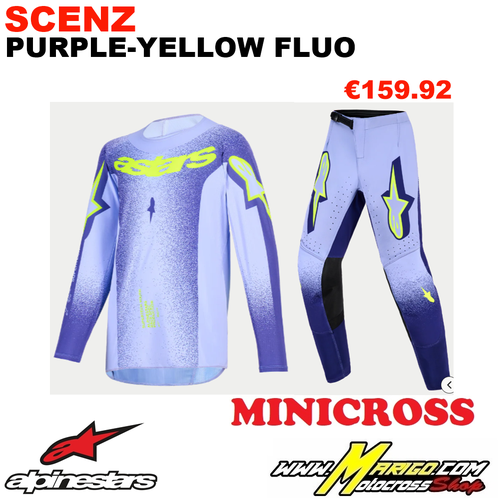 ALPINESTARS  -  SUPERTECH YOUTH  2026  -  SCENZ Purple-Yellow Fluo