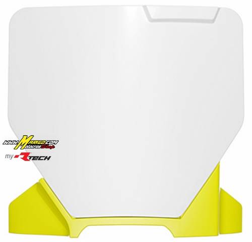 2c - TABELLA ANTERIORE PORTANUMERO  HUSQVARNA TC85 2025 - 2025  BIANCO-GIALLO LIMONE HUSQVARNA  cod. R-TBHSQBNGQ885