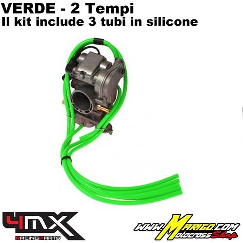Tubi Sfiato Carburatore 4MX 2 Tempi  -  Verde    -    CVGN