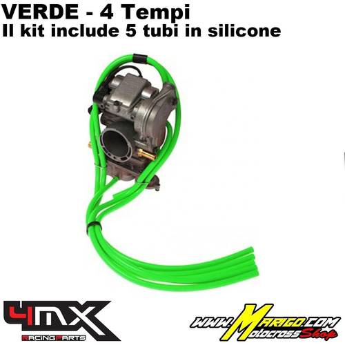 Tubi Sfiato Carburatore 4MX 4 Tempi  -  Verde    -    CV4GN