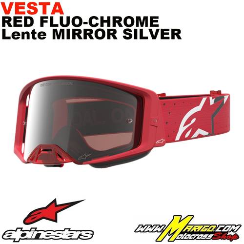 Supertech  -  Vesta Red Fluo-Chrome  -  Lente Mirror Silver    -    5100727-3231