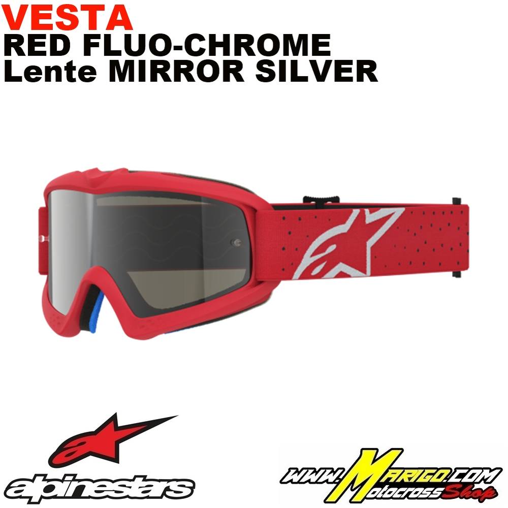 Vision YOUTH  -  Vesta Red Fluo-Chrome - Lente Mirror Silver    -    5140127-3231