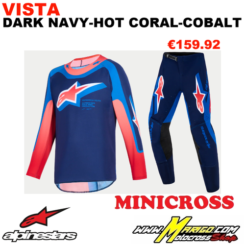 ALPINESTARS  -  SUPERTECH YOUTH  2026  -  VISTA Dark Navy-Hot Coral-Cobalt