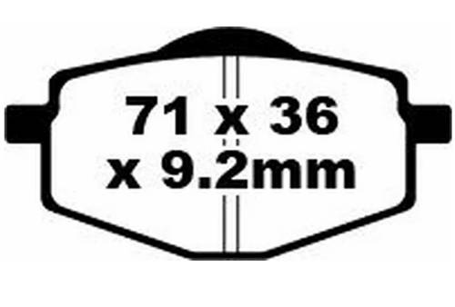 Pasticche freno TT Sport Carbon Fusion   EBC BRAKE PAD CARBON TT DIRT  cod. 17220233 / FA101TT