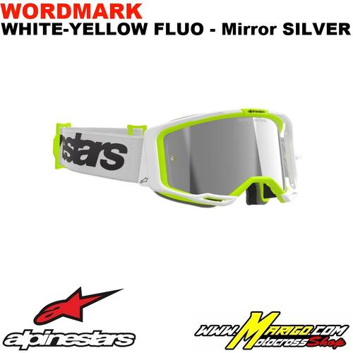 Vision 8  -  Wordmark White-Yellow Fluo - Lente Mirror Silver    -    5101325-2501
