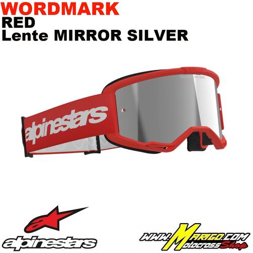 Vision 3  -  Wordmark Red - Lente Mirror Silver    -    5103325-3094