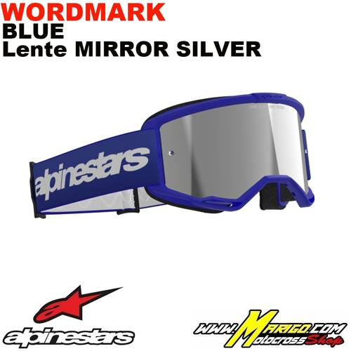 Vision 3  -  Wordmark Blue - Lente Mirror Silver    -    5103325-7266