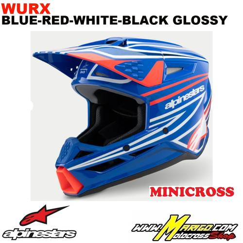 S-M3  -  WURX  -  Blue-Red-White-Black Glossy    -    8302125-7312