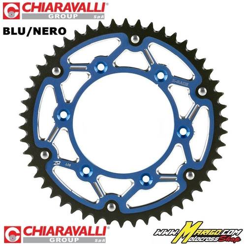 Corona Chiaravalli X-Race BLU/NERO Yamaha T7 cod. 2179  passo 520