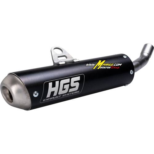 SILENZIATORE  HGS YAMAHA YZ 125 (05-25) - Fantic XX 125 2021-2025    SILENZIATORE NERO-ACCIAIO   Cod. YT-102-SSZ
