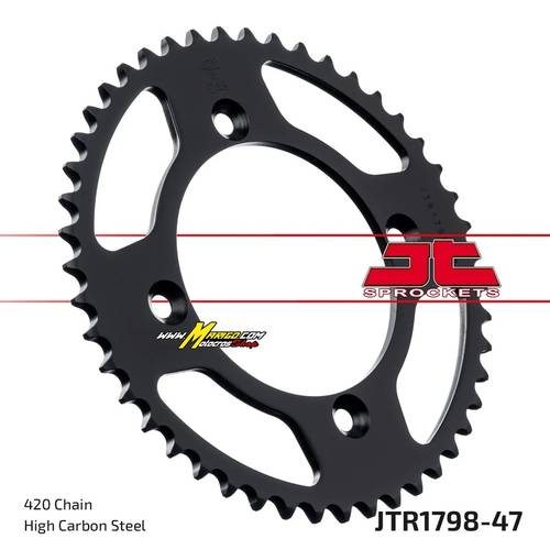 Corona posteriore in acciaio YZ 65 2018 - 2026  cod. JTR1798.47 passo 420