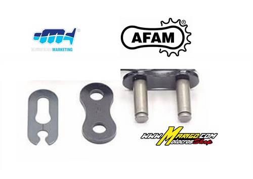 1b - MAGLIA GIUNTO  Per catene AFAM modello 520 MX6 Oro/Oro  cod. A520MX6KSC  Per catene AFAM modello 520 MX6 Nero/Cromato