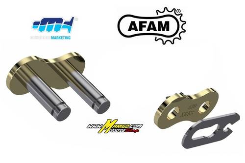1b - MAGLIA GIUNTO  Per catene AFAM modello 520 MX6 Oro/Oro  cod. A520MX6GGSC   Per catene AFAM modello 520 MX6 Oro/Oro