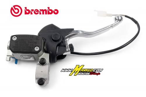1b - Pompa freno anteriore BREMBO con interruttore stop e cavo - ø pistone 10mm, interasse leva 16mm  cod. BR896500