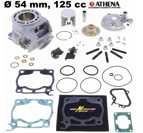 1a - Gruppo Termico YAMAHA YZ 125 cc 2022/2025  Standard Bore Racing Ø 54 mm, 125 cc e Guarnizioni necessarie all'installazione Cod.  P400485100102