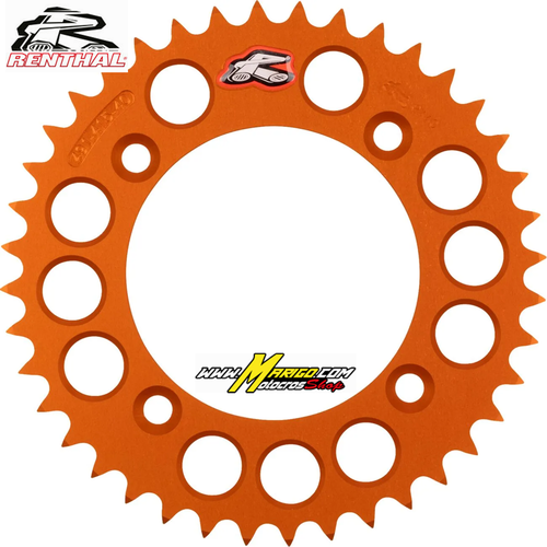 1a - CORONA KTM 50  2014 - 2026  RENTHAL  ARANCIO  T.38  491--415-38P-OR    passo 415