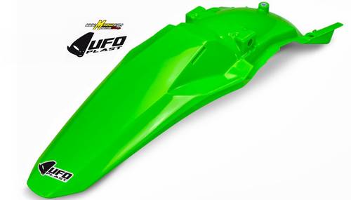 4F - PARAFANGO POSTERIORE  KXF 250  2025 - 2025 - KXF 450  2024 - 2025  VERDE FLUO   cod. KA04759 AFLU