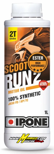 4g - Olio Miscela SCOOT RUN 2 Sintetico 2T alla Fragola (1lt)