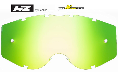 3a - Lente di ricambio verde specchiato compatibile per occhiale/maschera Progrip 3303 Vista (Cod. SE-41C127-HZ)