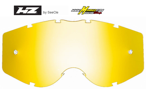 3a - Lente di ricambio oro specchiato compatibile per occhiale/maschera Progrip 3303 Vista (Cod. SE-41C125-HZ)
