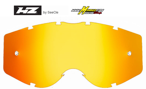 3a - Lente di ricambio arancio specchiato compatibile per occhiale/maschera Progrip 3303 Vista (Cod. SE-41C126-HZ)