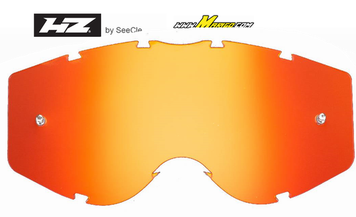 3a - Lente di ricambio rosso specchiato compatibile per occhiale/maschera Progrip 3303 Vista (Cod. SE-41C128-HZ)