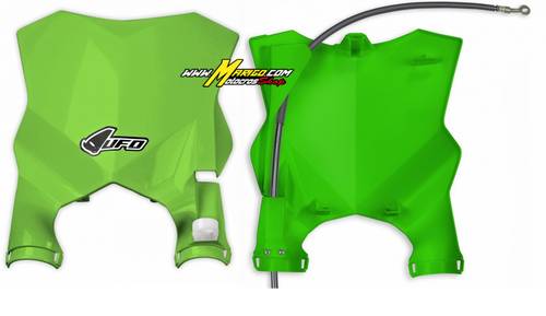 4ca - Portanumero Stadium con protezione forcelle KXF 250 2017 - 2026   KXF 450 2016 - 2026  cod. KA04746 026 VERDE