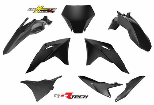 1a - GASGAS MC 85  2025 - 2026  RTECH  KIT PLASTICHE  NERO cod. R-KITGAS-NR0-885