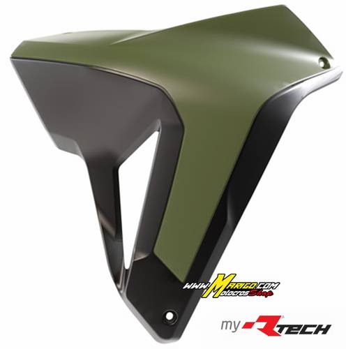 4b - CONVOGLIATORI  HONDA TRANSALP 750 2023 - 2025  VERDE MILITARE-NERO	     cod. R-CVALPVNNR24