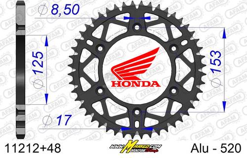 12a  Corone  AFAM  HONDA  in ergal autopulenti AFAM   Anodizzazione dura    cod. A11212. xx  1984 - 2025