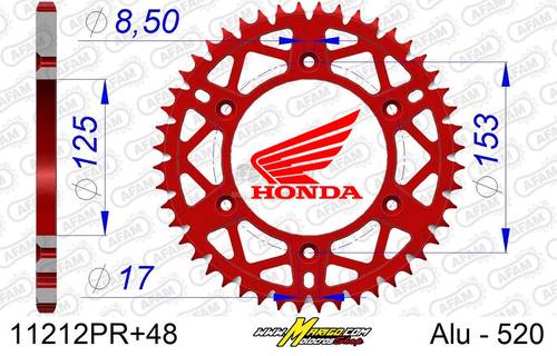 12a  Corone  AFAM  HONDA  in ergal autopulenti AFAM   ROSSA    cod. A11212. xxR  1984 - 2025