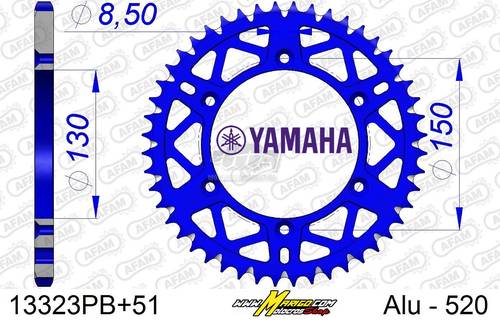 12b Corone AFAM YAMAHA   in ergal autopulenti AFAM BLU cod. A13323. xxR 1999 - 2025