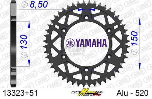 12b Corone AFAM YAMAHA   in ergal autopulenti AFAM NERA  cod. A13323. xx 1999 - 2025