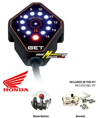 HONDA CRF250 18-25 CRF450 17-20-OB Contagiri moto RPM Dash con Launch Control e Luce di Cambiata  cod. GK-RPMDASH-0000