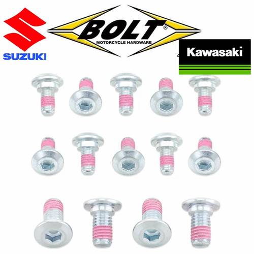 1b - KIT VITERIA REPLICA ORIGINALE  KIT VITI FRENO BOLT KAWASAKI-SUZUKI - ZINCATO  cod. 2009SKRTR